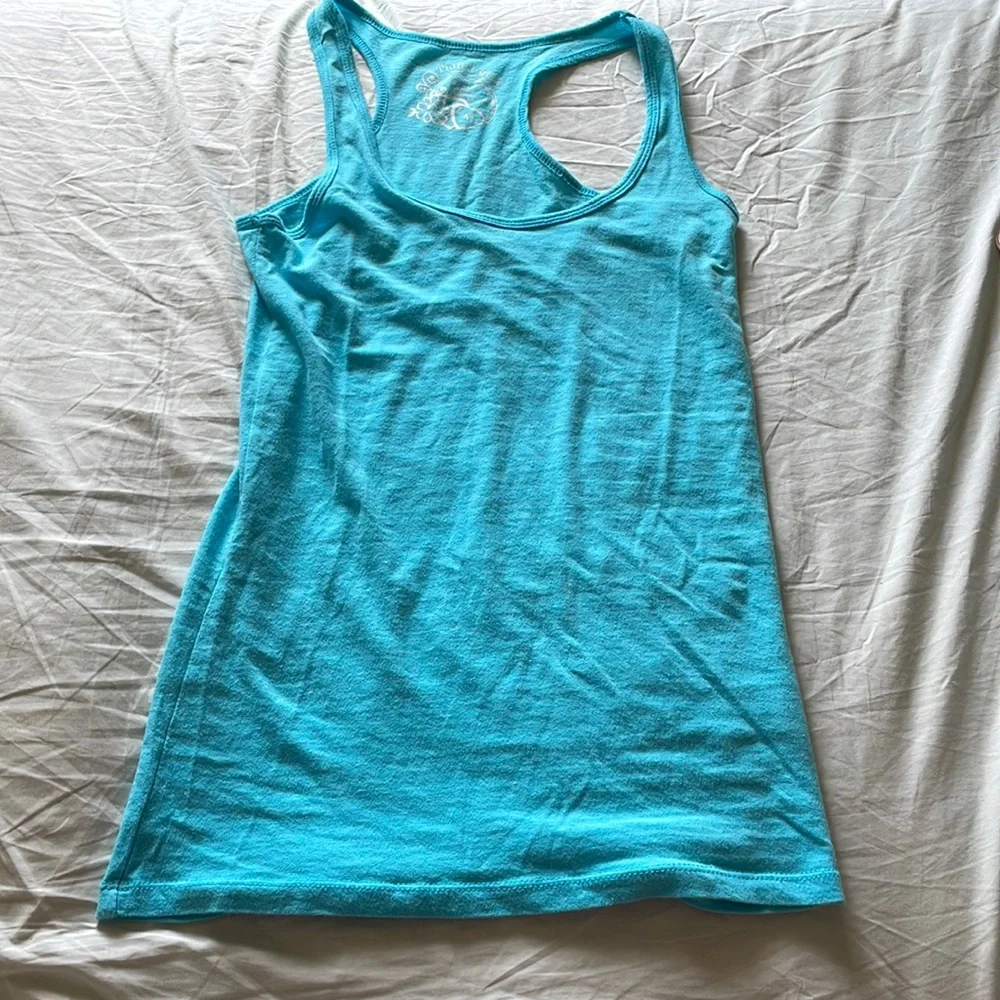 Blue Racerback Tank Top - Picture 3 of 4
